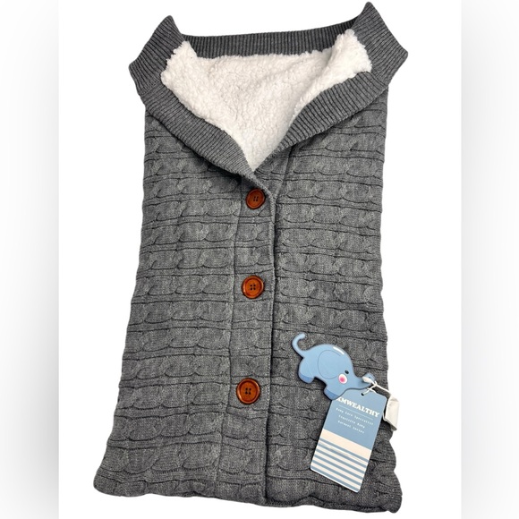 Cozy Newborn Baby Swaddle Blanket Unisex Infant Wrap Soft 0-6month Cable Knit - Picture 1 of 7